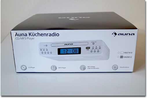 auna KR 150 Unterbau-Küchenradio CD Unterbauradio Küche weiß Dual-Alarm, MP3-CD, USB, AUX 