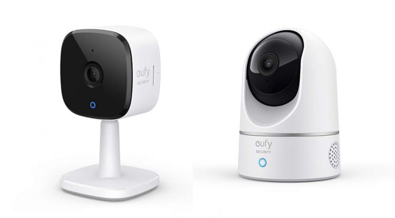 Eufy 2K Indoor-Überwachungskamera und Eufy 2K Indoor-Überwachungskamera mit Schwenk- und Neigefunktion im Test