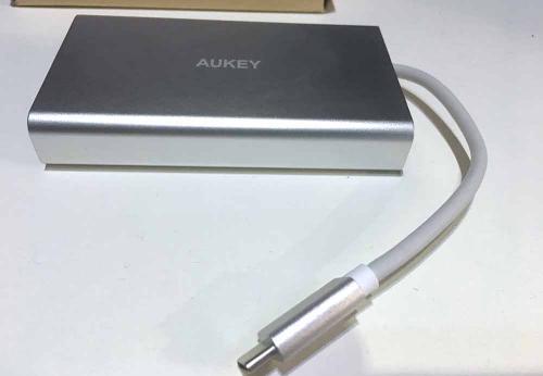 Aukey CB-C55 Multiport USB-C Hub Aluminium
